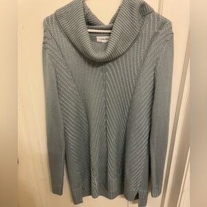Calvin Klein Women's Light Gray Cowl Neck Sweater